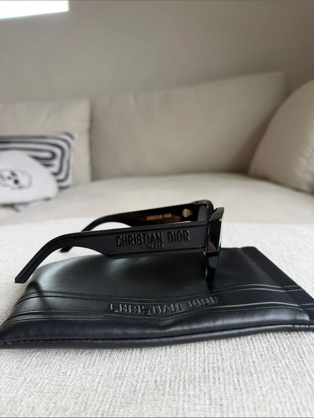 Dior Black Oversized Cat-Eye Sunglasses